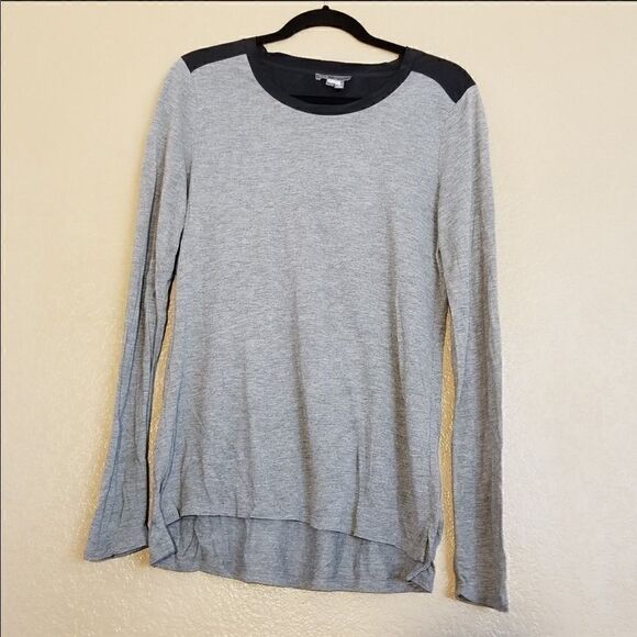 euc Vince Contrast trim slub long sleeve tee sz L - Picture 4 of 14